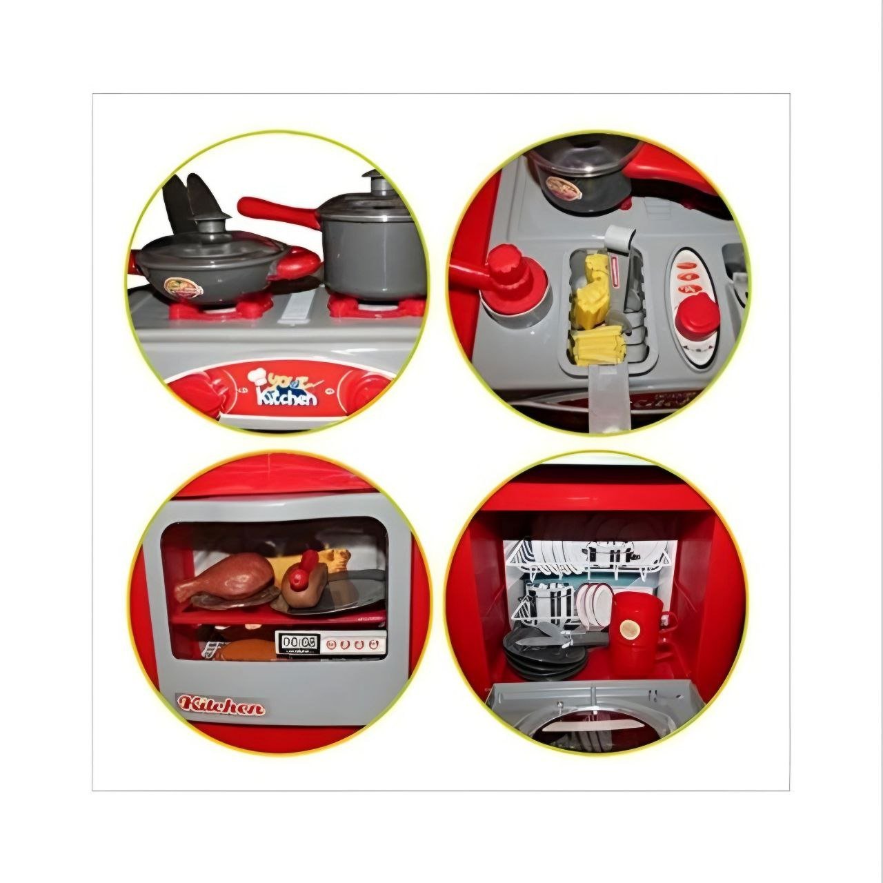 مجموعة مطبخ اللعب التفاعلية الفاخرة ذات "الحركة الحقيقية" - الصورة 2