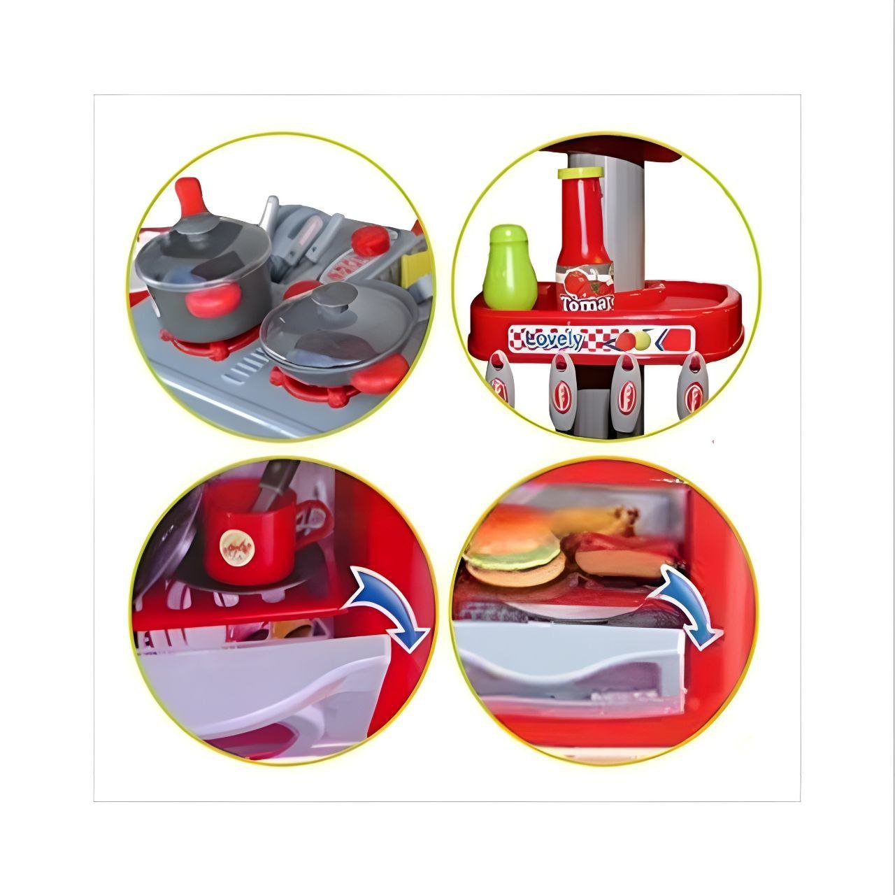 مجموعة مطبخ اللعب التفاعلية الفاخرة ذات "الحركة الحقيقية" - الصورة 4