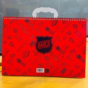 دفتر رسم بتصميم نادي برشلونة