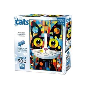 بازل 300 قطعة: قط تجريدي ملون (Cats - Abstract)