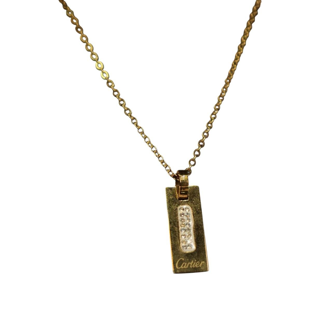 قلادة "كارتييه" المستوحاة - تصميم شريط الألماس الذهبي