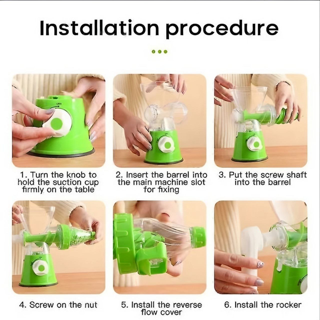 عصارة متعددة الوظائف يدوية (لون أخضر) - الصورة 4