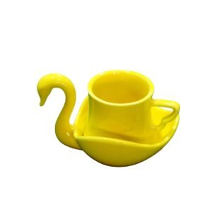 طقم فنجان قهوة  تصميم البجعة(6قطع)