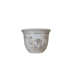 فنجان قهوة عربي تقليدي 'ناقة الصحراء' (رسم ذهبي)