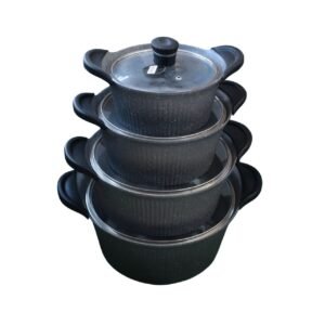 طقم أواني الطهي (الجرانيت الأسود)