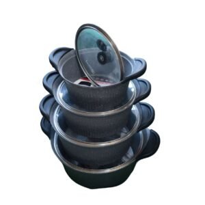 طقم أواني الطهي (الجرانيت الأسود)