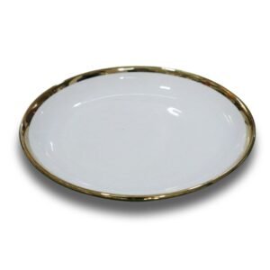 طبق التقديم البيضاوي 'الحافة الذهبية اللامعة'(6قطع)