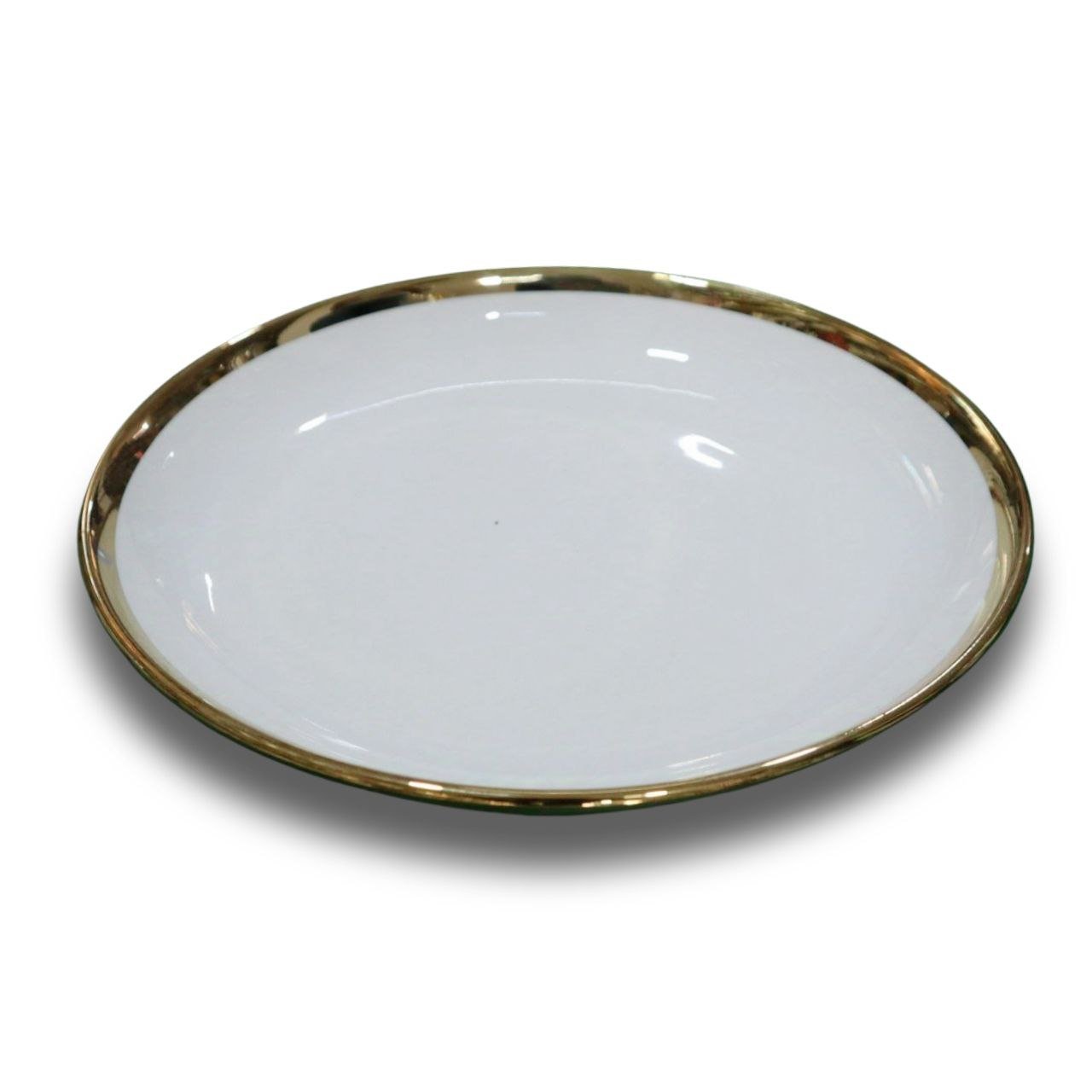 طبق التقديم البيضاوي 'الحافة الذهبية اللامعة'(6قطع)