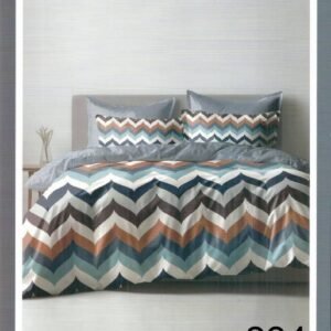 طقم غطاء لحاف عصري بنقشة شيفرون (زيك زاك)