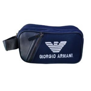 حقيبة اليد الأنيقة "جورجيو أرماني" - الكحلي والجلد الأسود