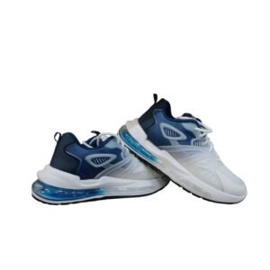 حذاء رياضي (أبيض وأزرق مع نعل هوائي)