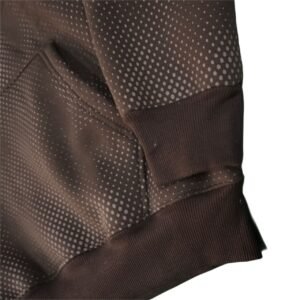 هودي "KINDOOM" شبكي أسود بنقشة سداسية - إطلالة قوية وجريئة