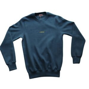 سويت شيرت أسود كلاسيكي بشعار منسوج (Tonal)