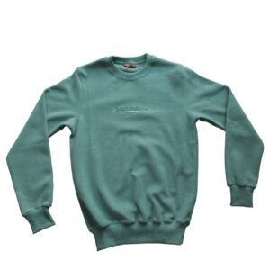 سويت شيرت أسود كلاسيكي بشعار منسوج (Tonal)