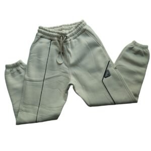 بنطال "Cozy Beige" الرياضي بخطوط متباينة