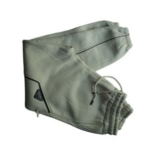 بنطال "Cozy Beige" الرياضي بخطوط متباينة