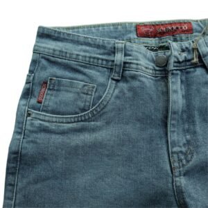 جينز "Classic Slim-Fit" بغسيل أزرق فاتح