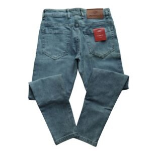 جينز "Classic Slim-Fit" بغسيل أزرق فاتح