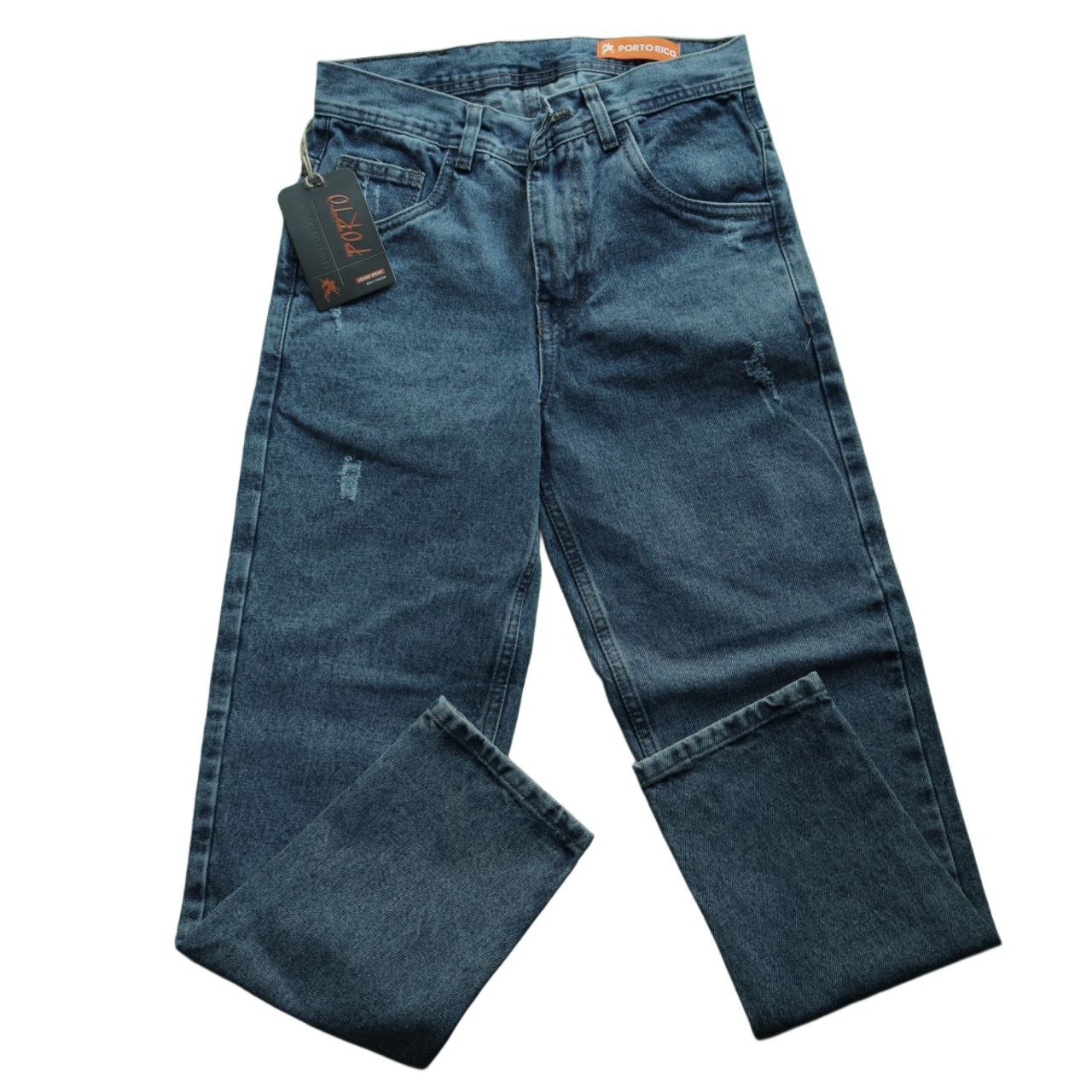 جينز "Vintage Porto" الواسع بقصة مستقيمة